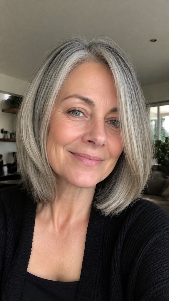 collarbone length textured bob cut