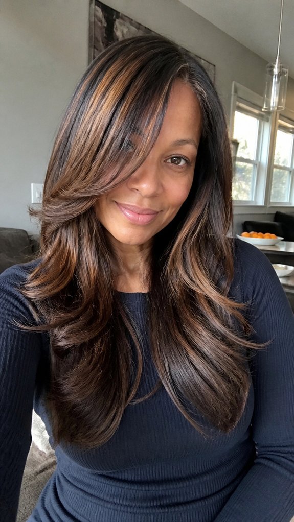 color ready long layered shine