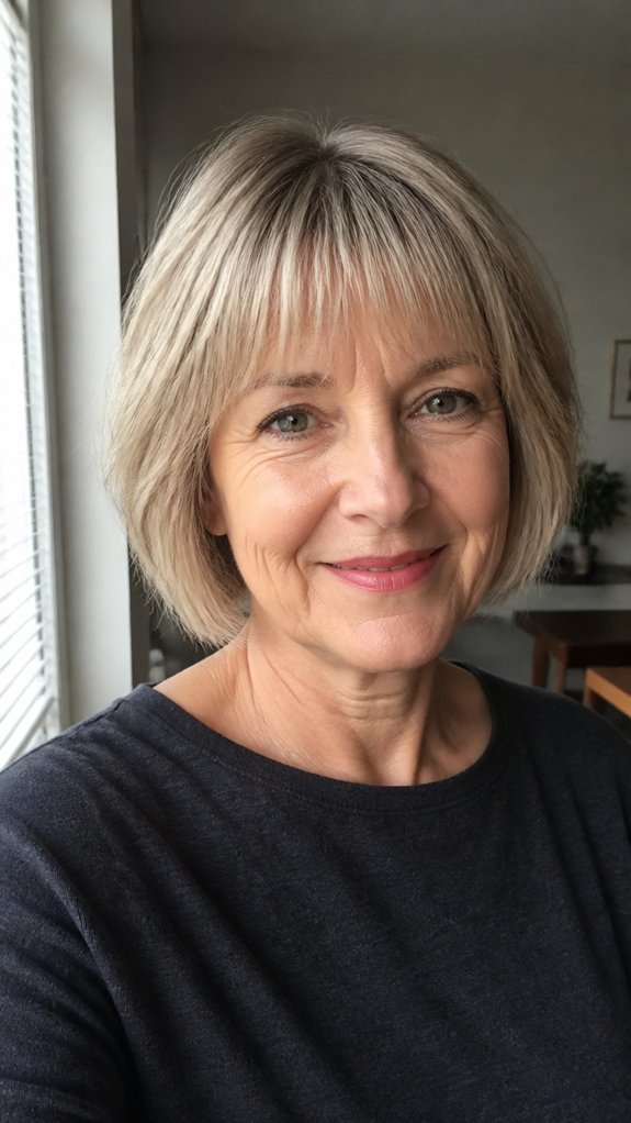 cropped soft textured french bob