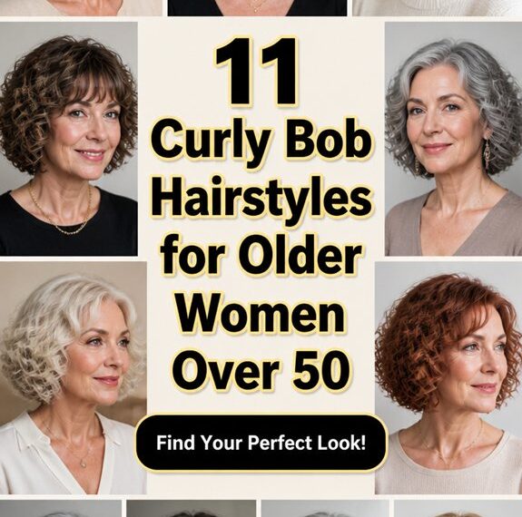 curly bob styles for 50