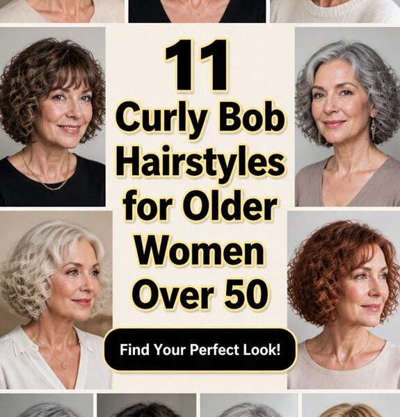 curly bob styles for 50
