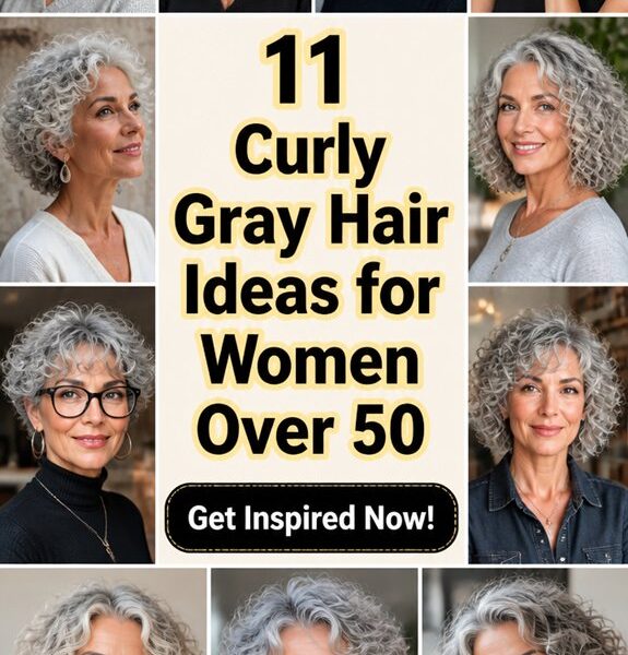 curly gray hairstyles for 50