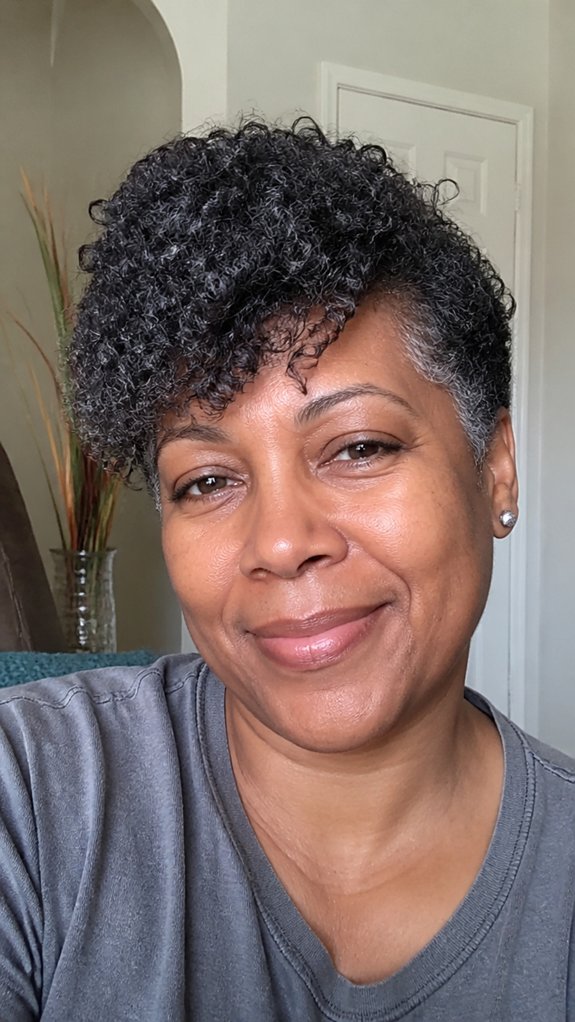 curly pixie with fringe
