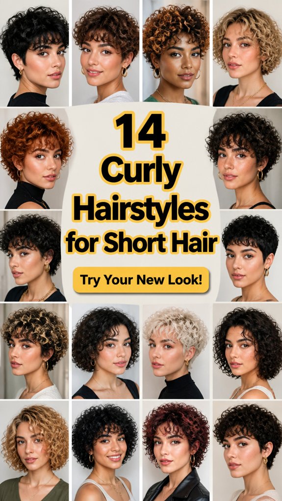 curly short hair styles