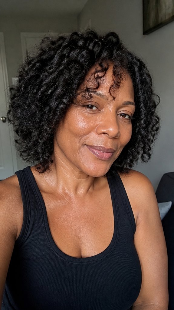 curtain bangs complement natural curls