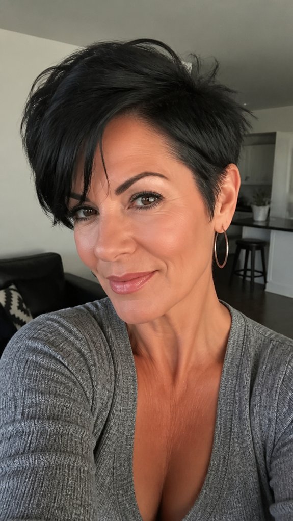deep side pixie sleek shine