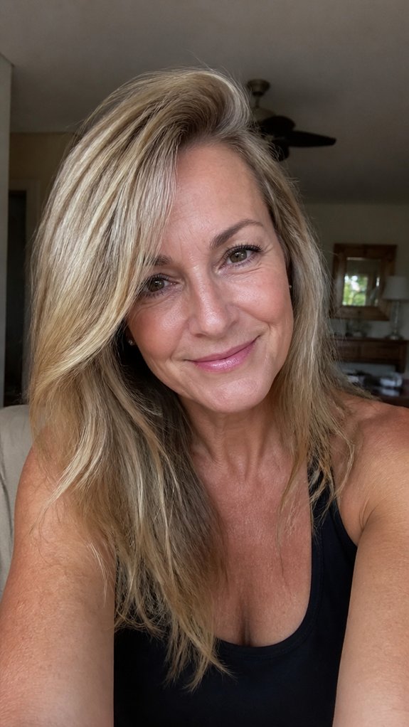 deep side swept volumizing style