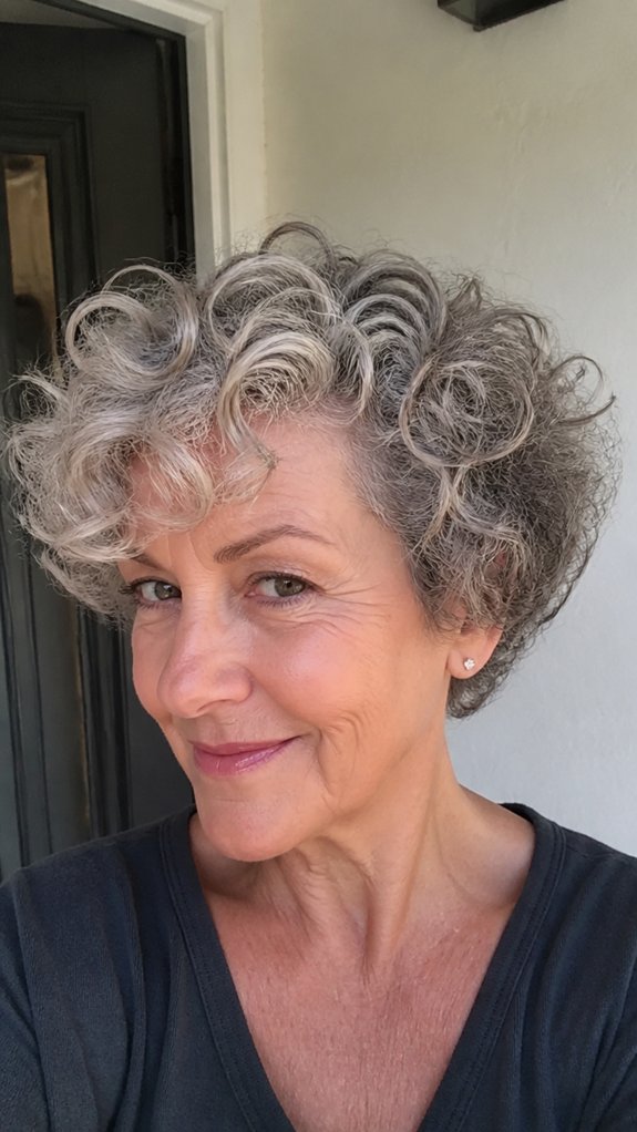 defined chin length curly bounce