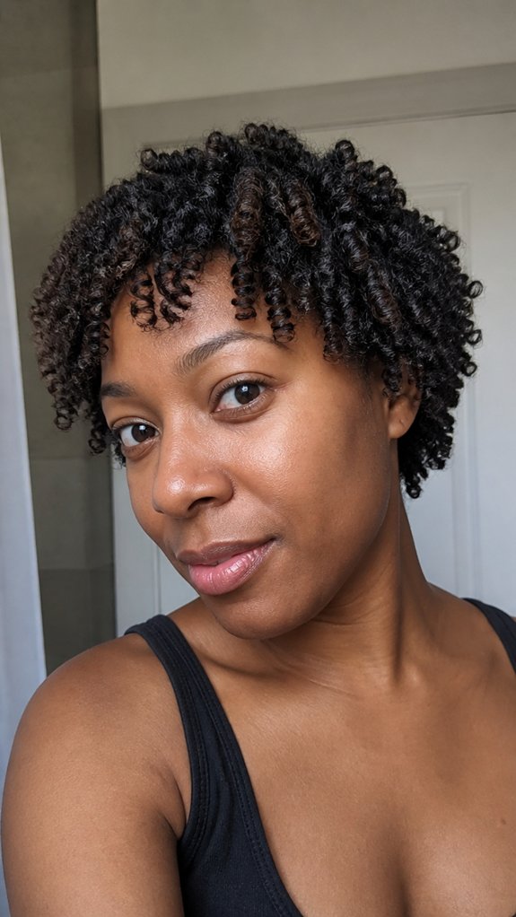 defined twist out on short hair
