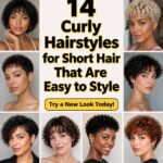 easy short curly hairstyles