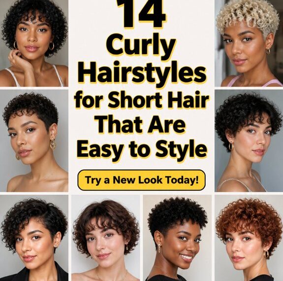 easy short curly hairstyles