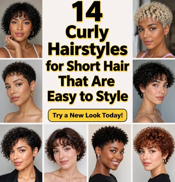 easy short curly hairstyles