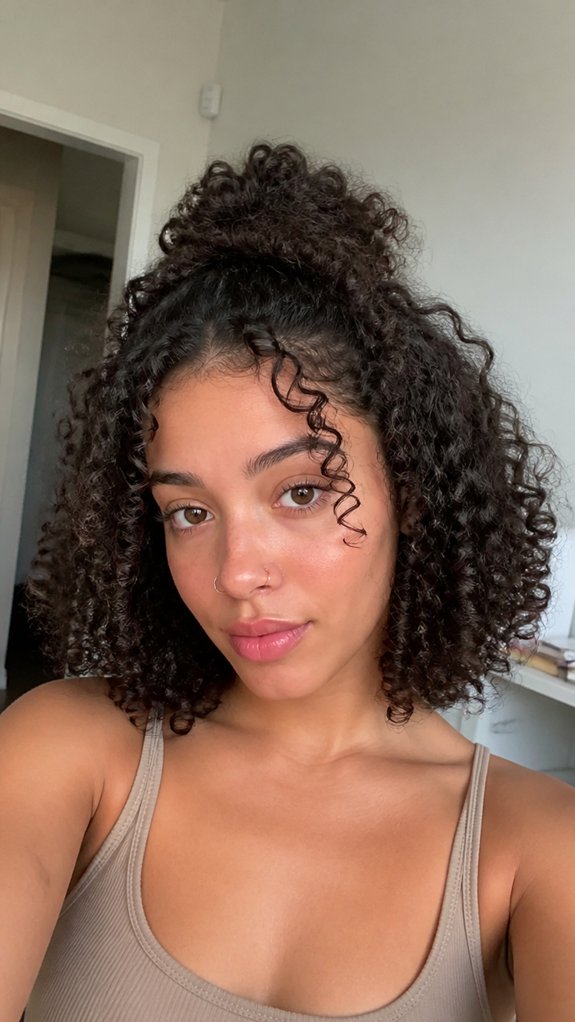 effortless polished half up curls