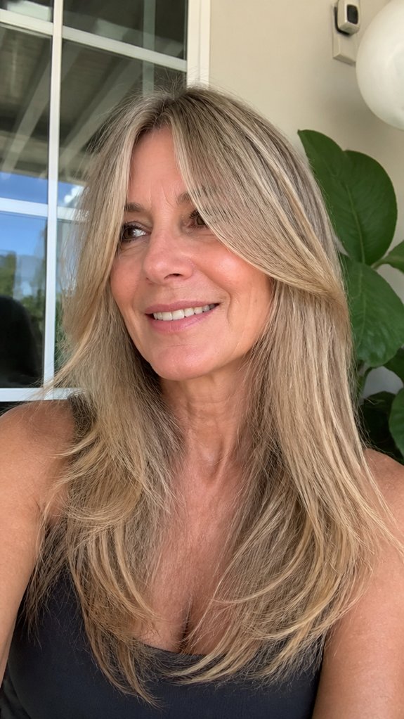effortless wispy curtain bangs