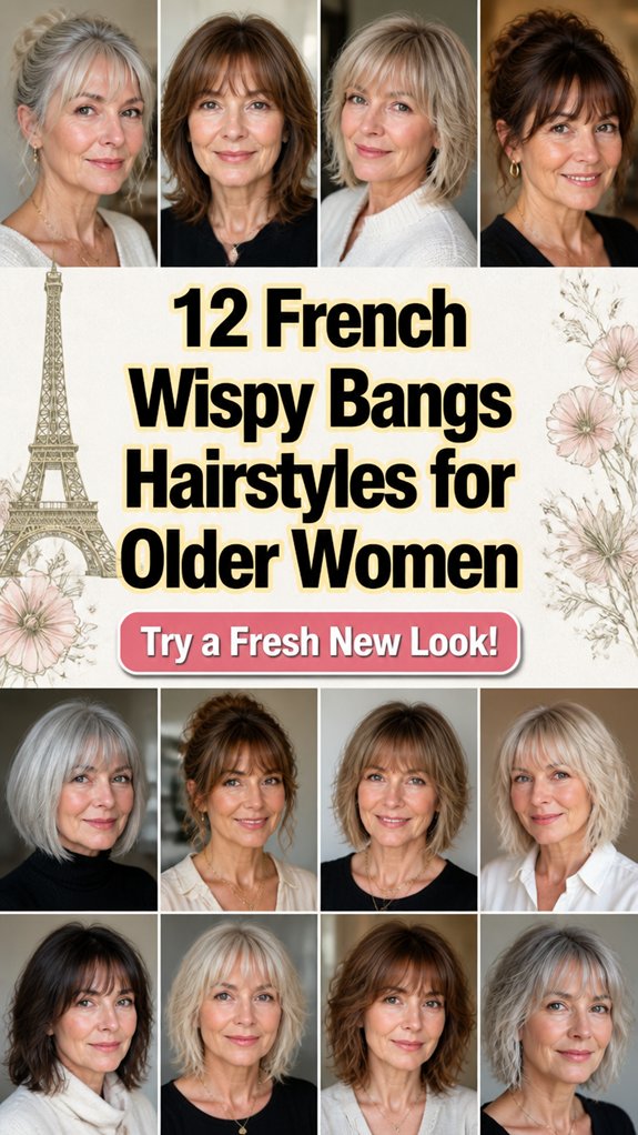 elegant french wispy bangs