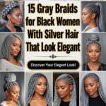 elegant gray braided hairstyles