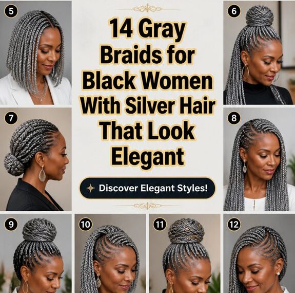 elegant gray braided styles