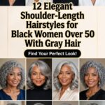 elegant gray shoulder length styles