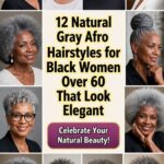 elegant natural gray afros