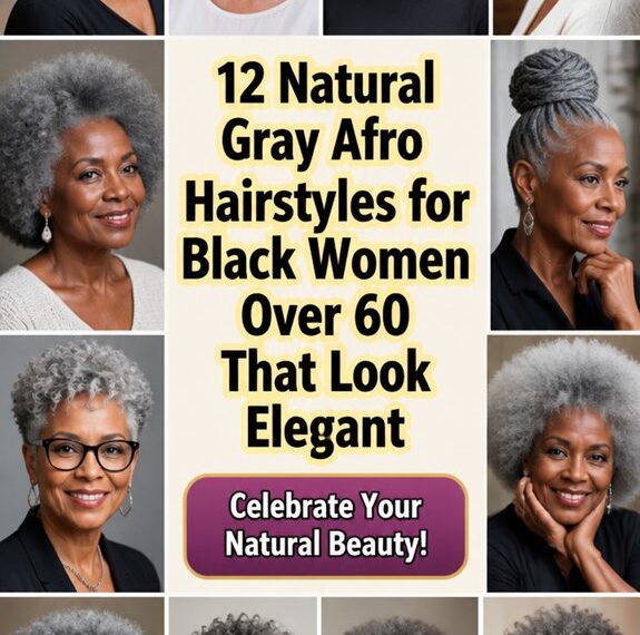 elegant natural gray afros