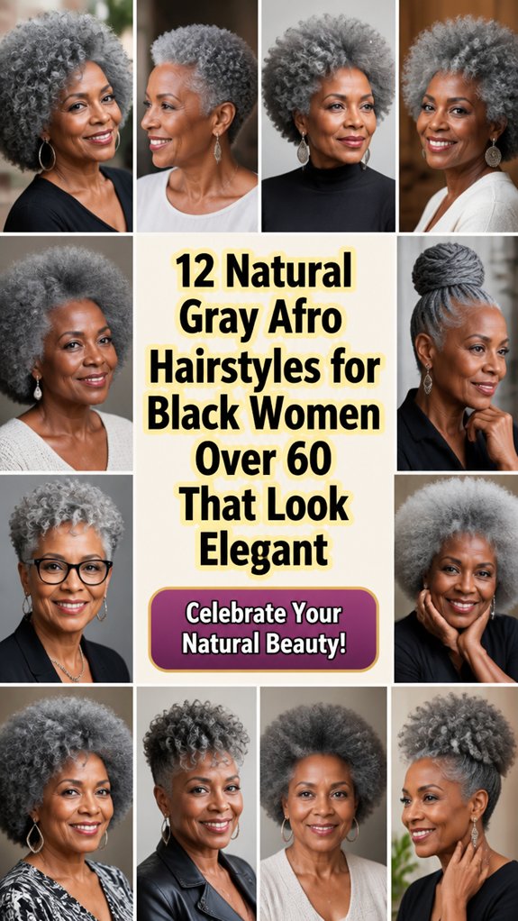elegant natural gray afros