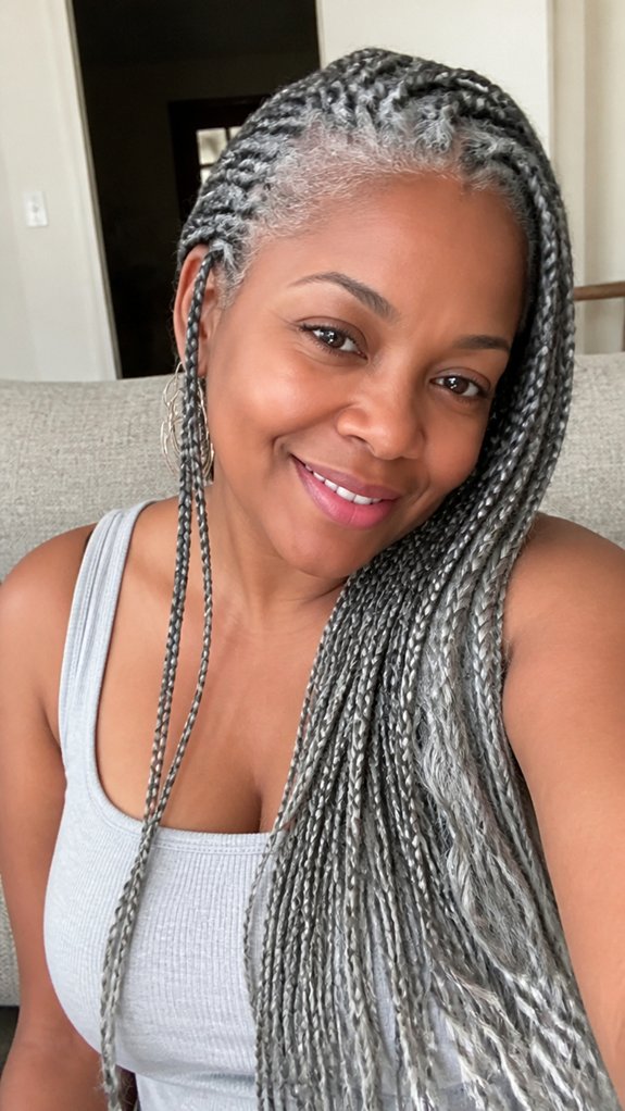 elegant silver braided styles