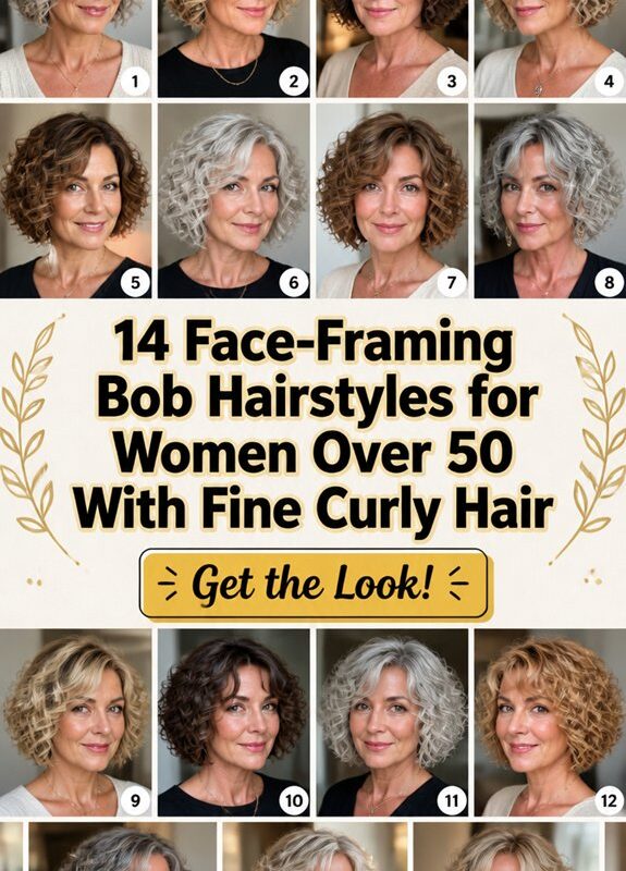 face framing bob for 50s