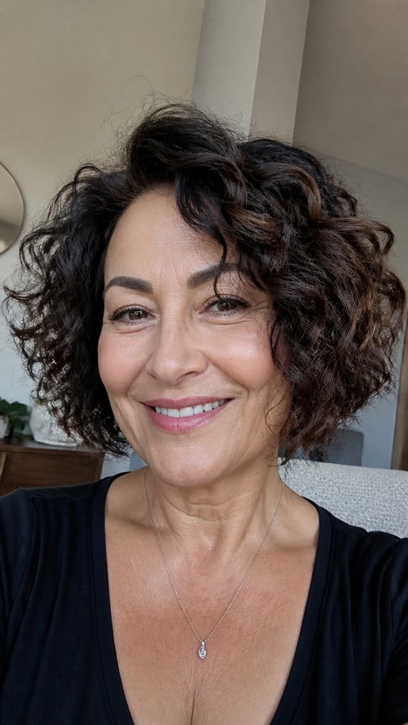 face framing curls slimming layers