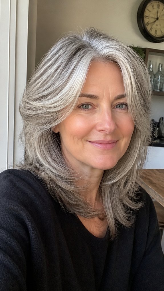 face framing halo volumizing layers