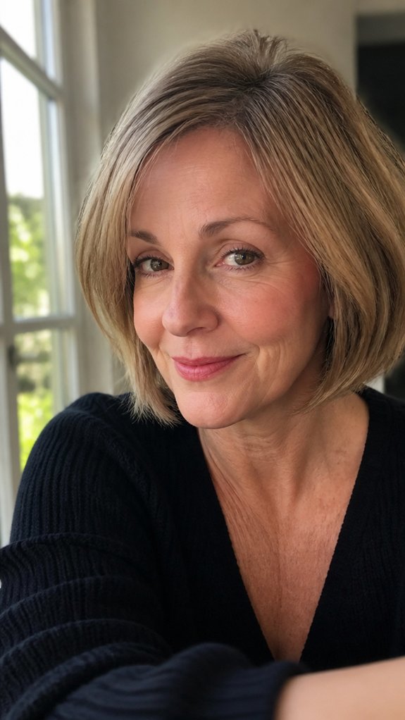 face framing layered rounded bob