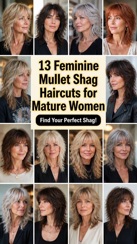 feminine mullet shag haircuts