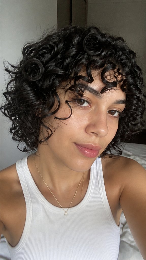 finger coiled gel defined ringlets