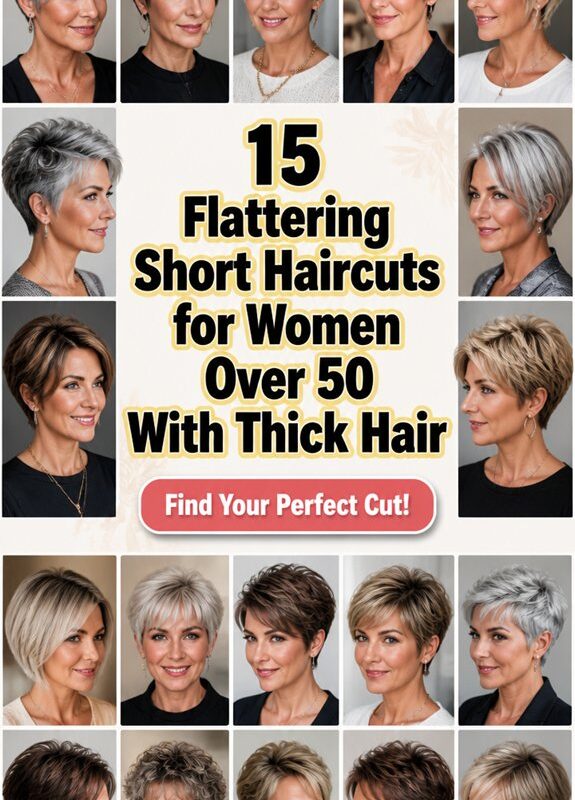 flattering short haircuts for over 50