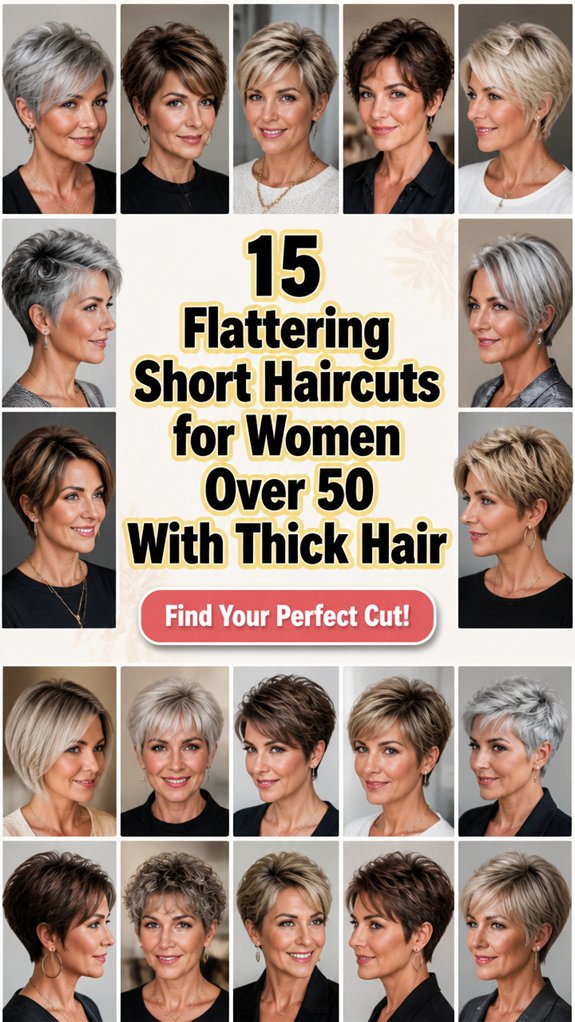 flattering short haircuts for over 50