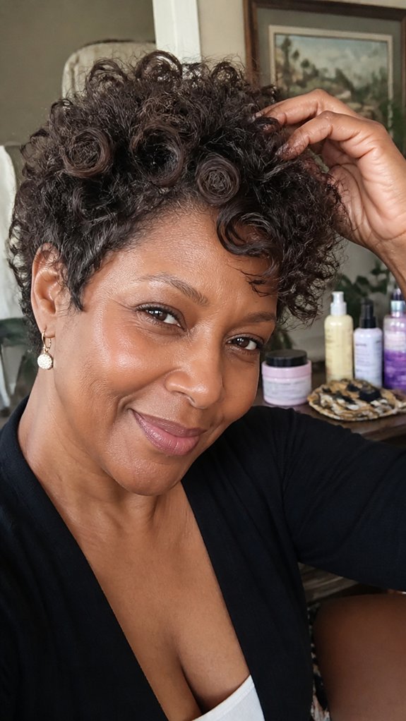 gentle care for curly pixie