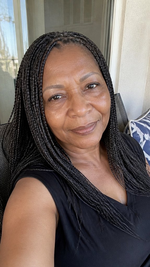 gentle natural feeling knotless braids
