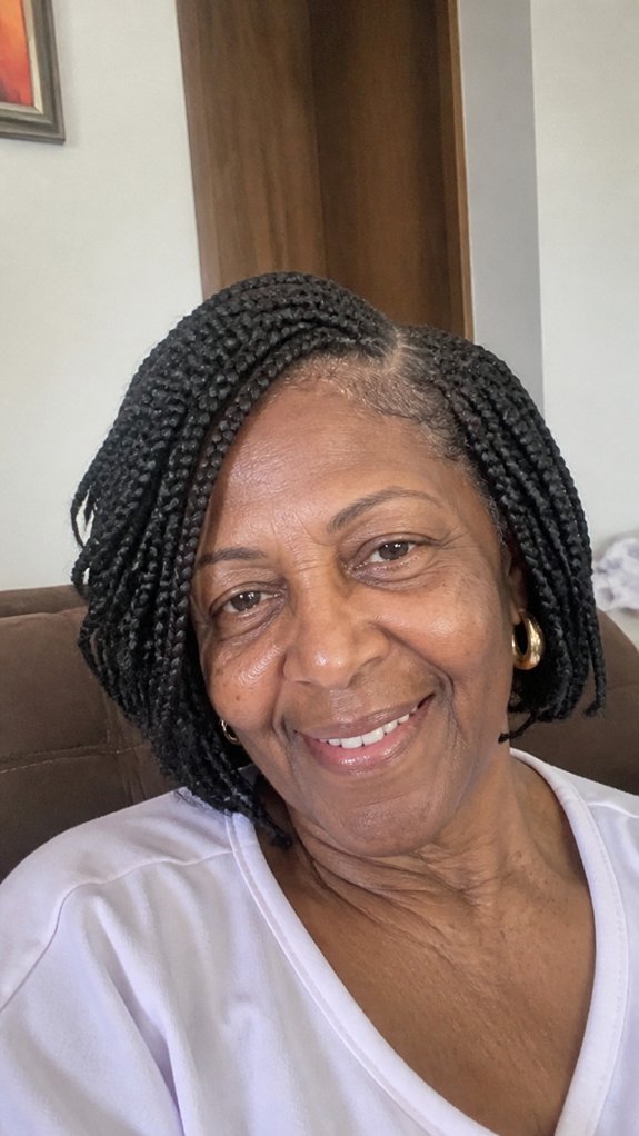 gentle short box braids