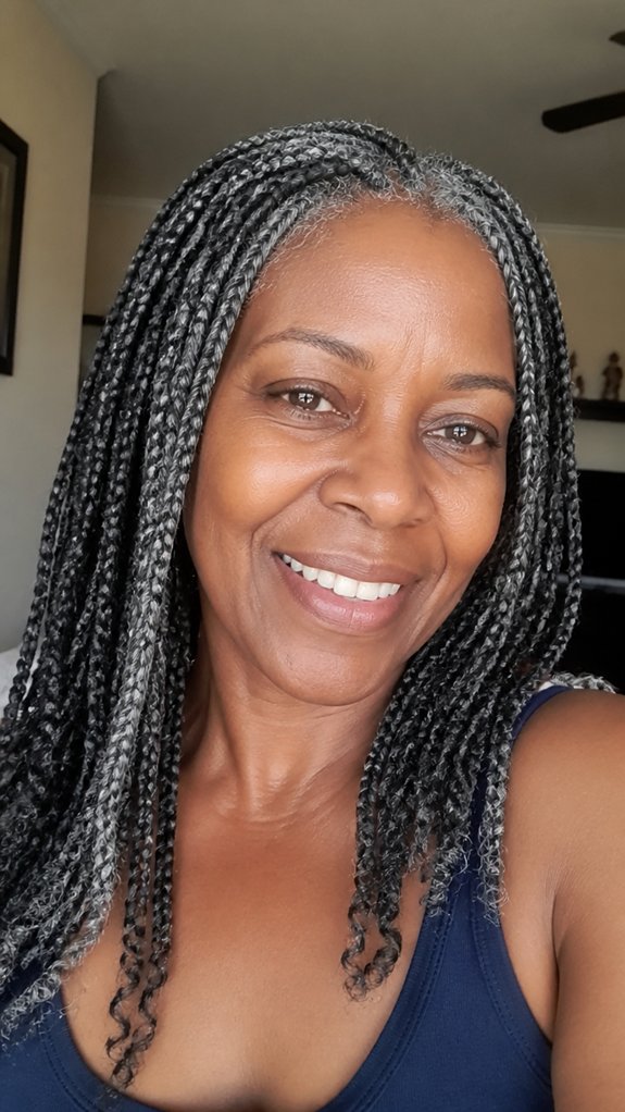 gentle tension mapped knotless braids