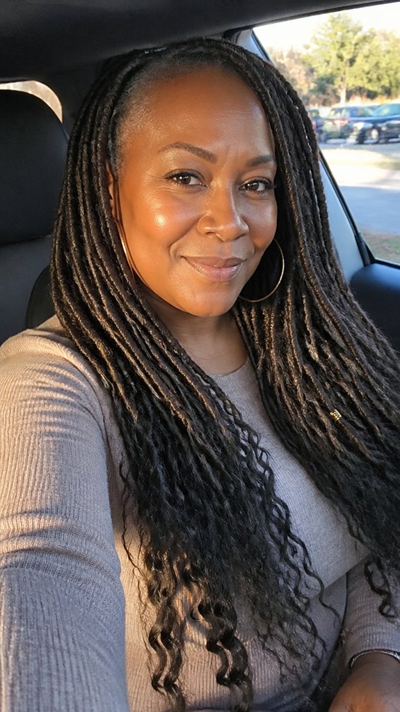 glam low maintenance goddess locs