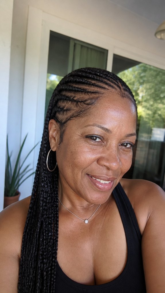 gradual tension reducing feed in braids