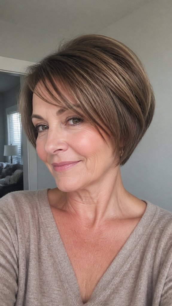 graduated stacked bob for volume