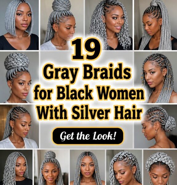 gray braided styles for black women