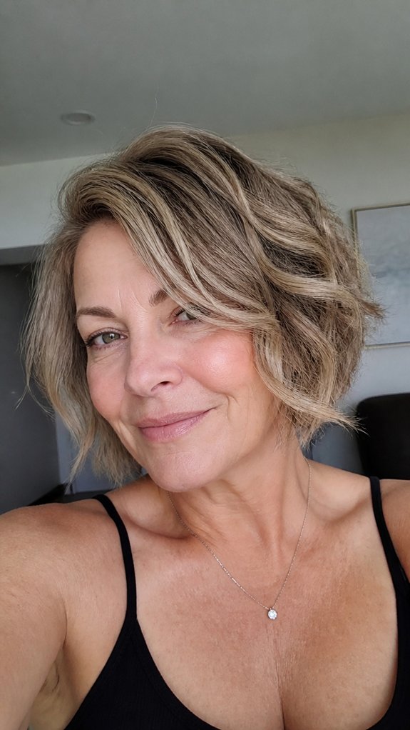 heat free textured wavy bob
