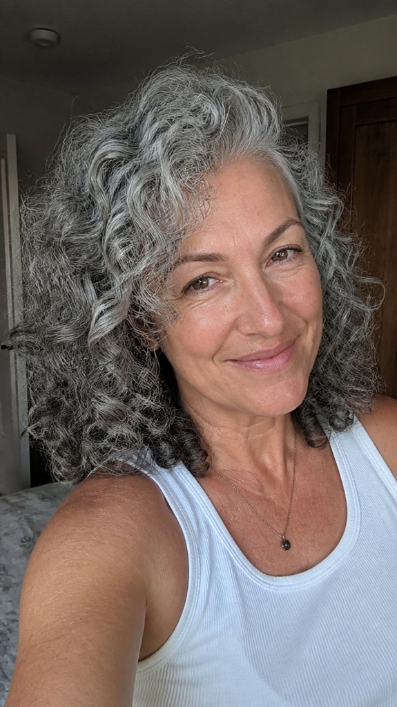 heat minimal defined gray curls