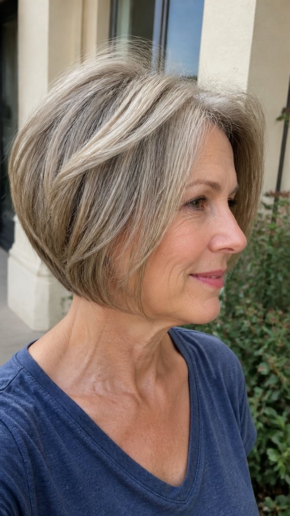inverted bob creates crown lift