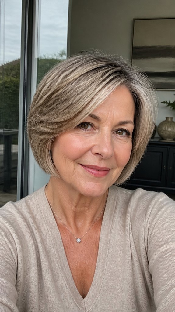 jaw length feathered bob boost