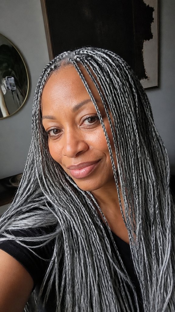 knotless gray braids movement
