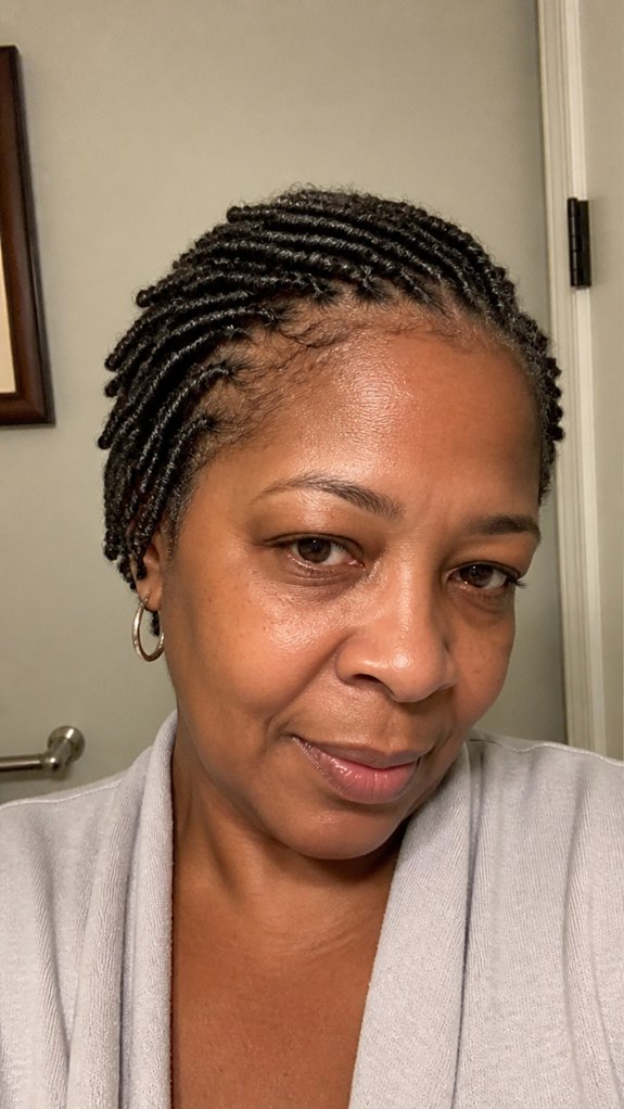 knotless short wash day braids