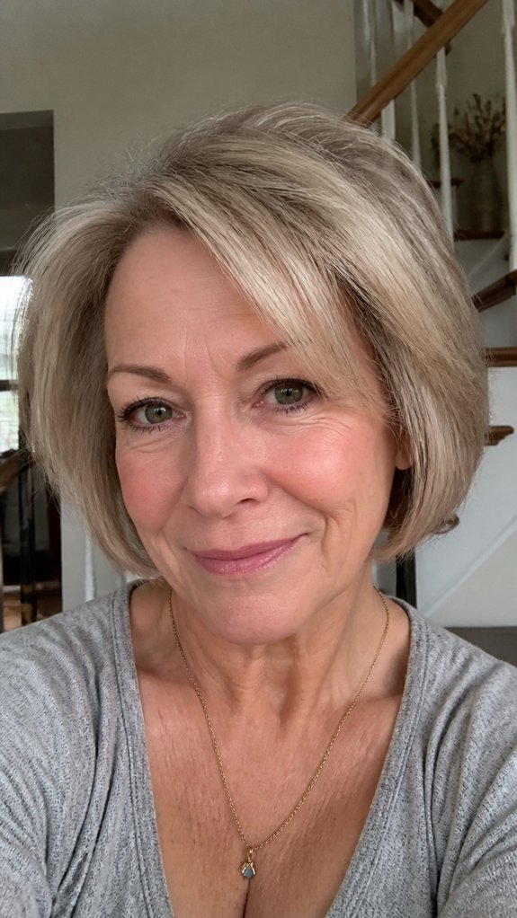 layered bob with root lift
