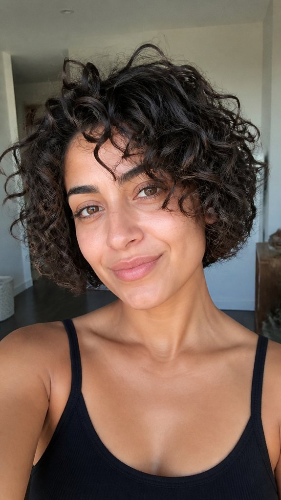 layered crown to ends curly bounce